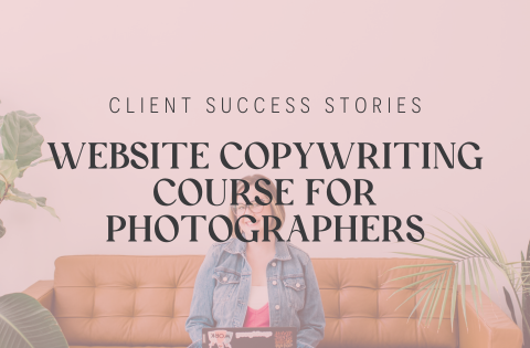 Copywriter Sara Gillis writing website copy for photographers