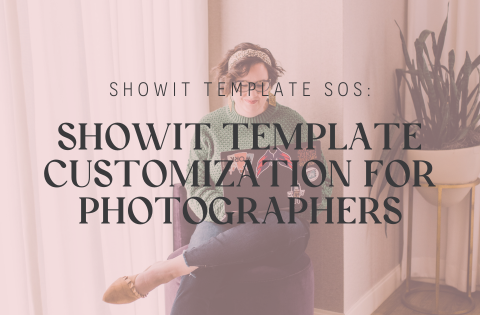 Copywriting and Showit template customization for photographers